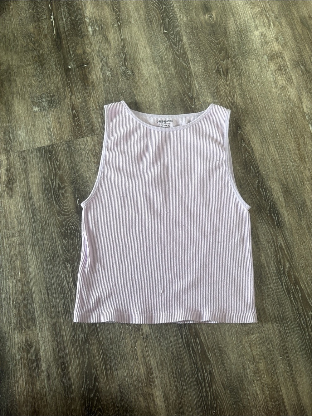 Ardene Ribbed Tank Top - Pale Lavender